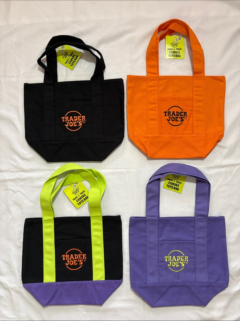 Set of 4 Trader Joe’s Tote Bags, NWT